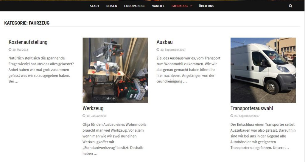 Fahrzeug Homepage